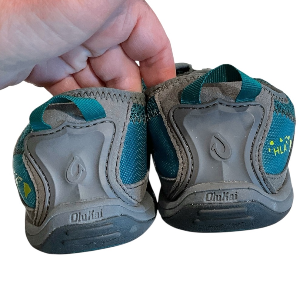 Olukai Women's Size 8 Eleu Trainer Hiking Water Shoes Single Pull Lace Gray Teal - Picture 8 of 11